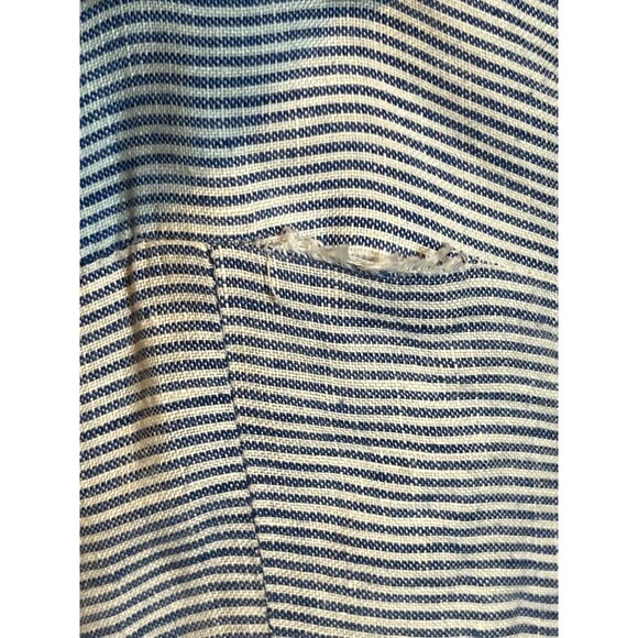 J Crew Women's Jumpsuit Size 0 Spaghetti strap striped beauchamps linen blue - Picture 16 of 16